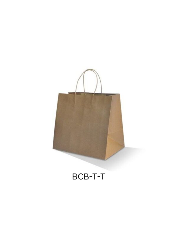 EcoWare Takeaway Paper Bags with Paper Twist Handles - Image 2