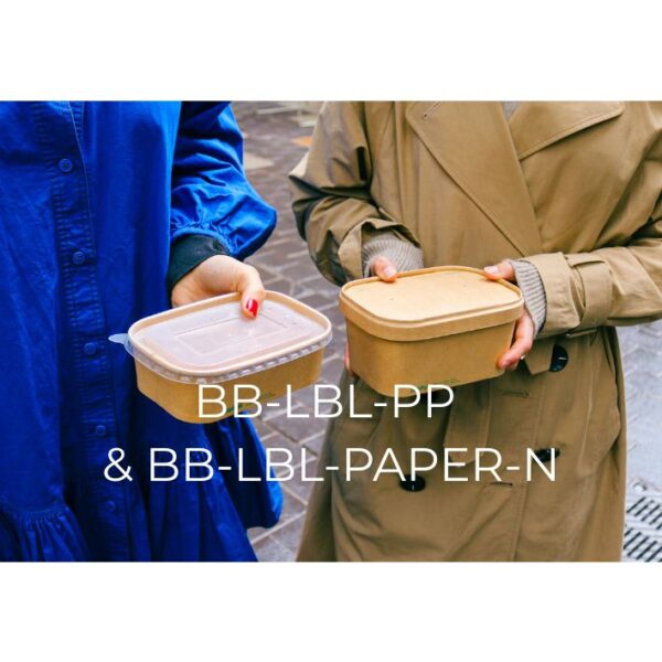 BioPak Lids for Rectangular Kraft Paper Lunchboxes 500-1000 mls