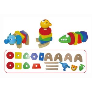 Toyslink Wooden Animal Construction Set