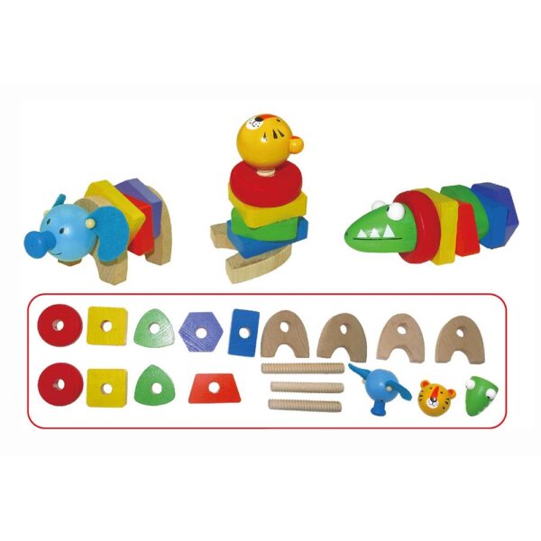 Toyslink Wooden Animal Construction Set