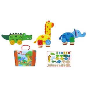 Toyslink Wooden Jungle Animal Construction Set
