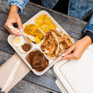 BioPak Multi Compartment Takeaway Container Lids