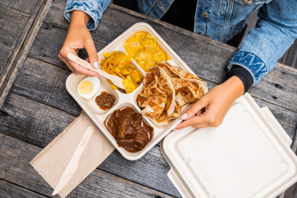 BioPak Multi Compartment Takeaway Container Lids