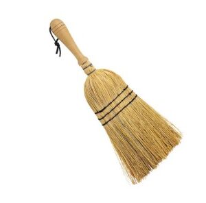 Rice Straw Hand Broom with Beechwood Handle