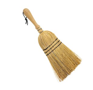 Rice Straw Hand Broom with Beechwood Handle