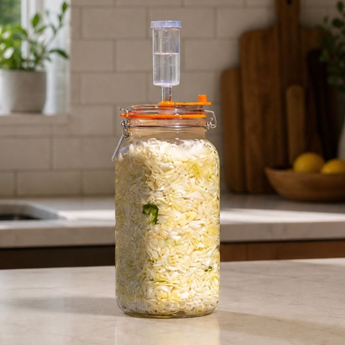 Glass Fermenting Jar with Air Lock