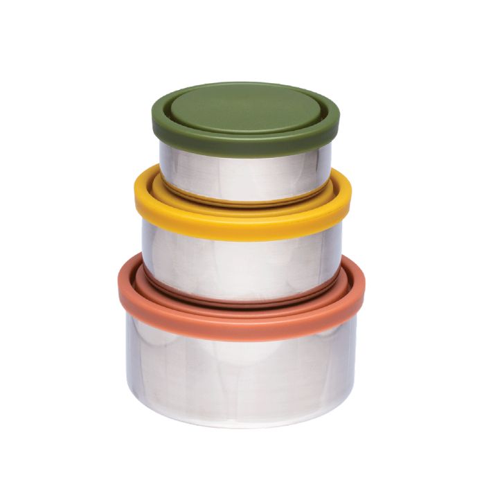 Ever Eco Stainless Steel Round Nesting Containers 3 Pack - Image 2